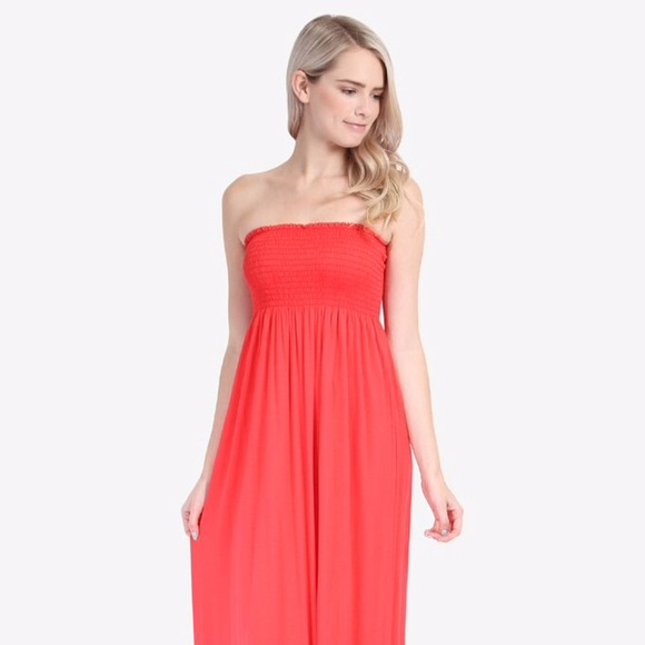 Old Navy Dresses & Skirts - Strapless Coral Maxi